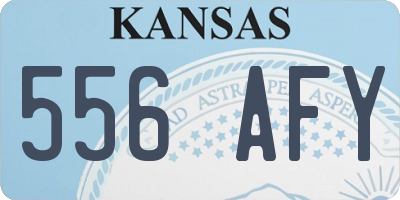 KS license plate 556AFY