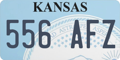 KS license plate 556AFZ