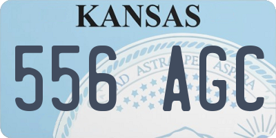 KS license plate 556AGC