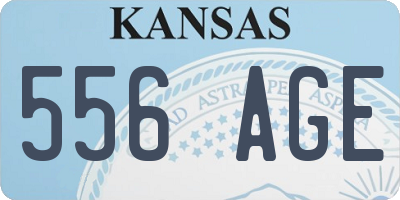 KS license plate 556AGE