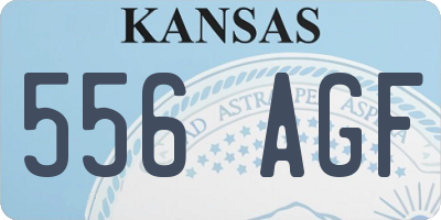 KS license plate 556AGF