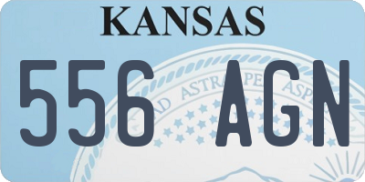 KS license plate 556AGN