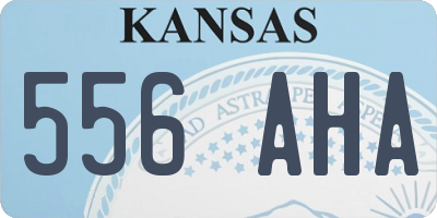 KS license plate 556AHA