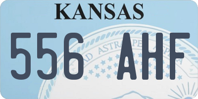 KS license plate 556AHF