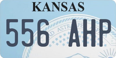 KS license plate 556AHP