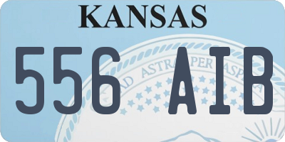 KS license plate 556AIB