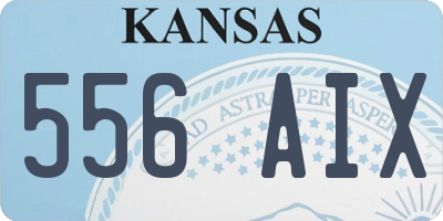 KS license plate 556AIX
