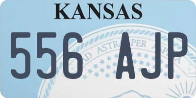 KS license plate 556AJP