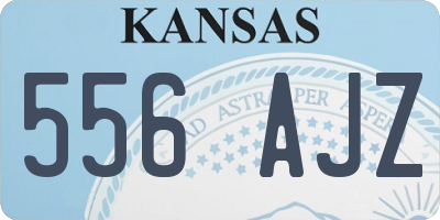 KS license plate 556AJZ