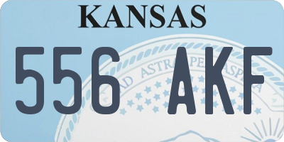 KS license plate 556AKF