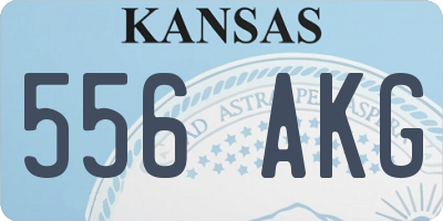 KS license plate 556AKG