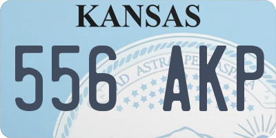 KS license plate 556AKP