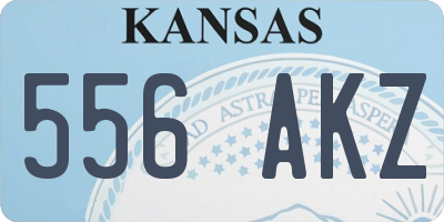 KS license plate 556AKZ