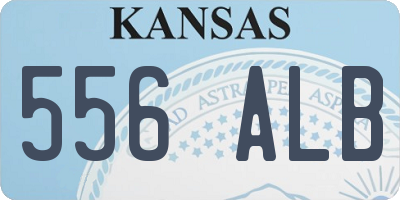 KS license plate 556ALB