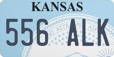 KS license plate 556ALK