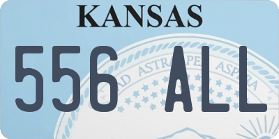 KS license plate 556ALL