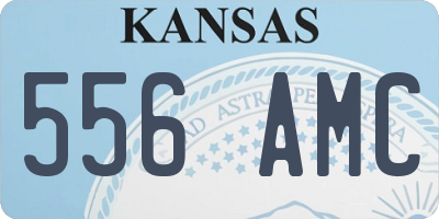 KS license plate 556AMC