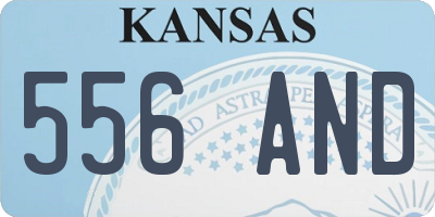 KS license plate 556AND