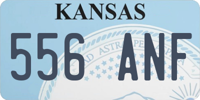 KS license plate 556ANF