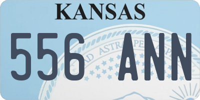 KS license plate 556ANN