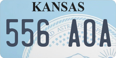 KS license plate 556AOA
