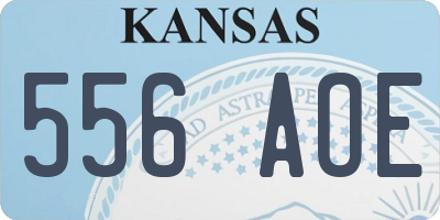 KS license plate 556AOE