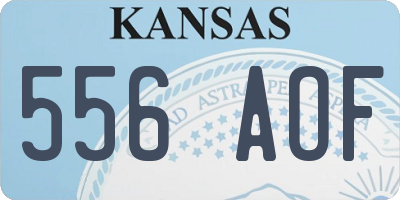 KS license plate 556AOF
