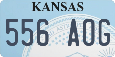 KS license plate 556AOG