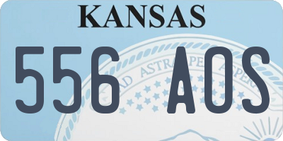 KS license plate 556AOS