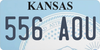 KS license plate 556AOU