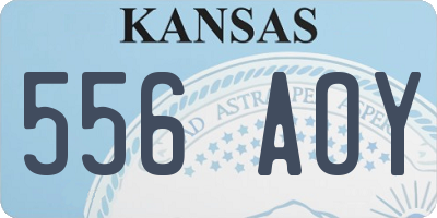 KS license plate 556AOY