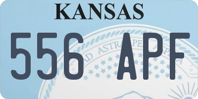 KS license plate 556APF