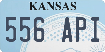 KS license plate 556API