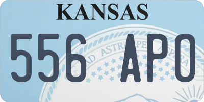 KS license plate 556APO