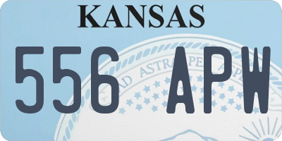 KS license plate 556APW