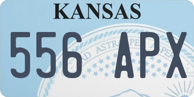 KS license plate 556APX