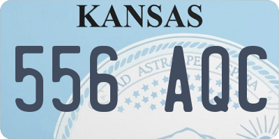 KS license plate 556AQC