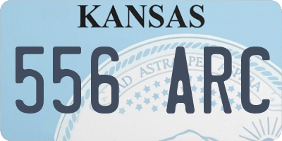KS license plate 556ARC