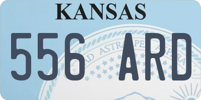 KS license plate 556ARD