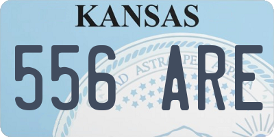 KS license plate 556ARE