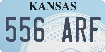KS license plate 556ARF