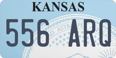 KS license plate 556ARQ