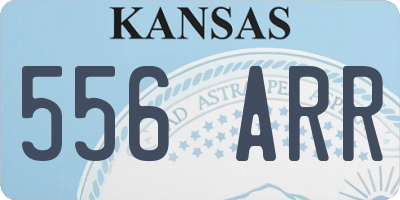 KS license plate 556ARR