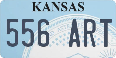 KS license plate 556ART