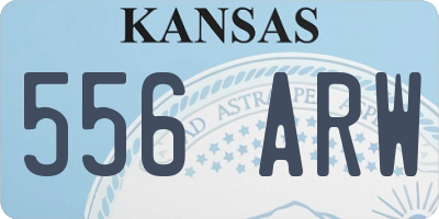 KS license plate 556ARW