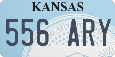 KS license plate 556ARY