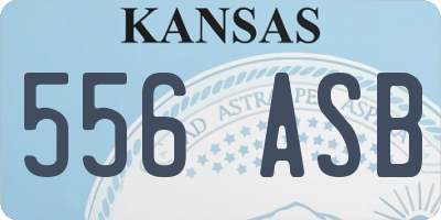 KS license plate 556ASB