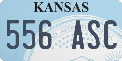 KS license plate 556ASC