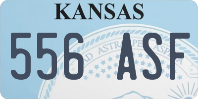 KS license plate 556ASF