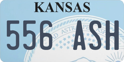 KS license plate 556ASH